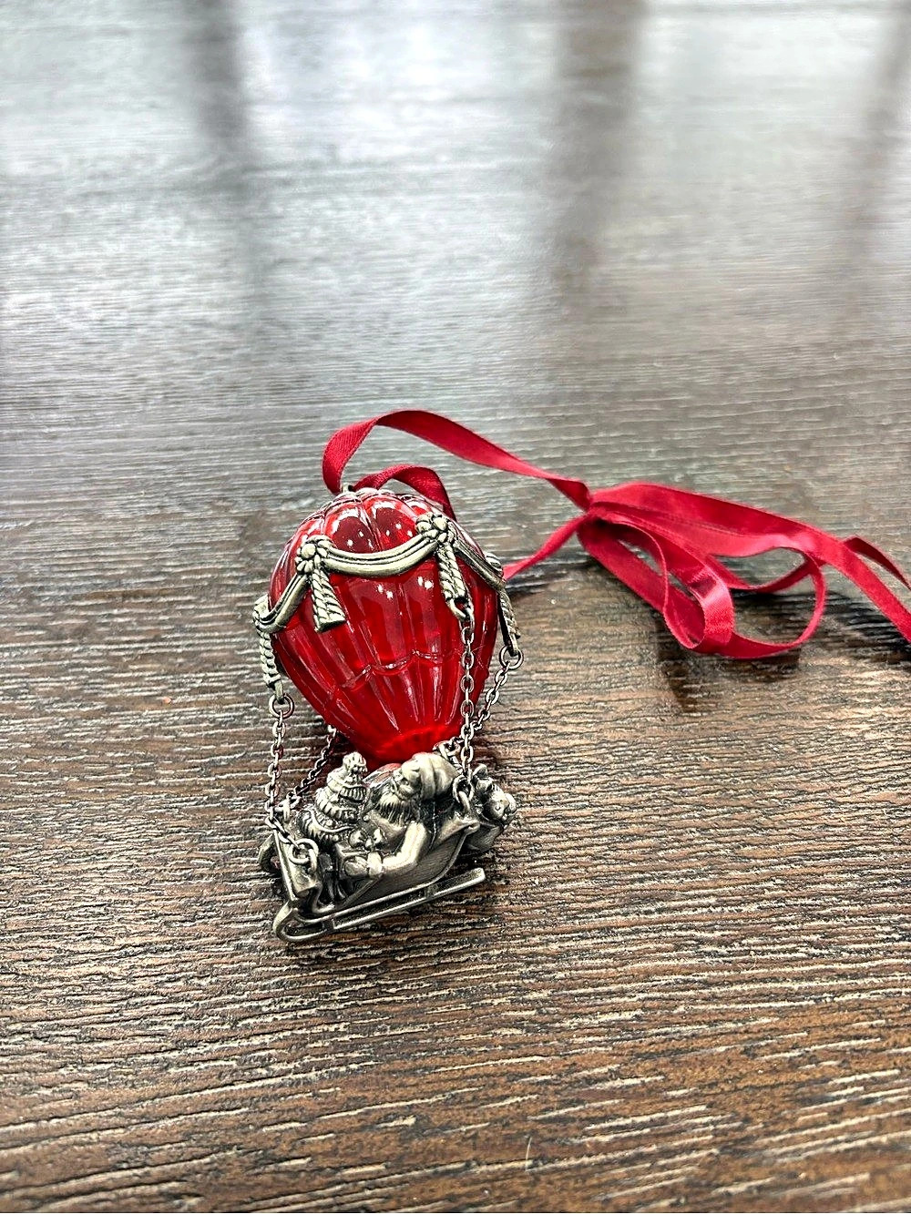 LENOX Holiday Red & Silver Ornament
